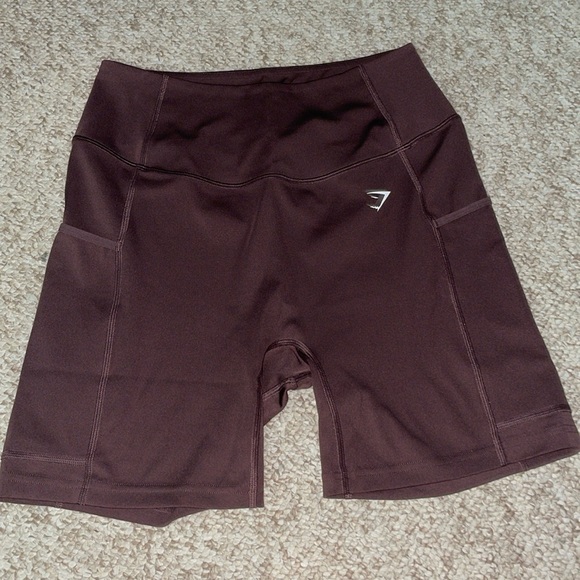 Gymshark Pants - Gymshark brown bike shorts with pockets